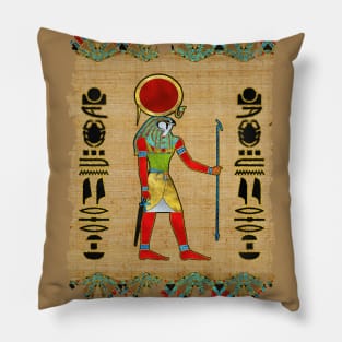 Egyptian Re-Horakhty  - Ra-Horakht  Ornament on papyrus Pillow