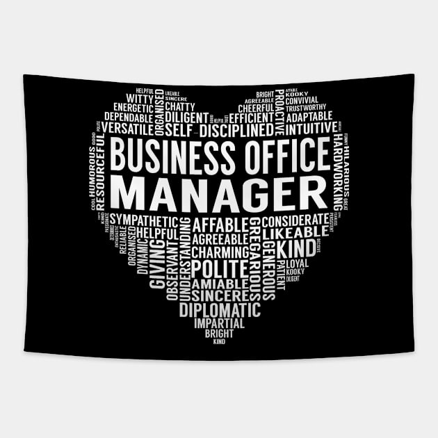 Business Office Manager Heart Tapestry by LotusTee