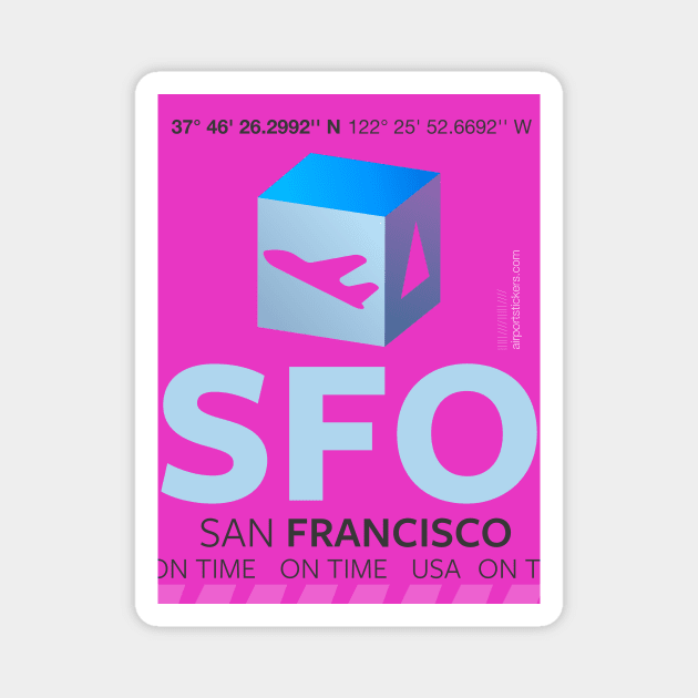 SFO sticker design P Magnet by Woohoo