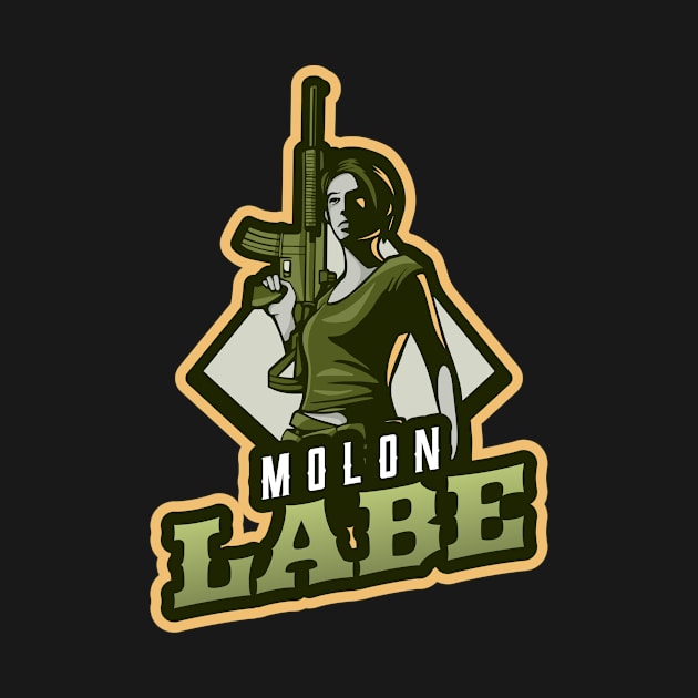 Woman With A Rifle | Molon Labe by Mega Tee Store