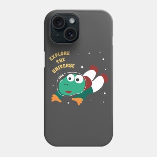 Cute dinosaur astronaut. Phone Case