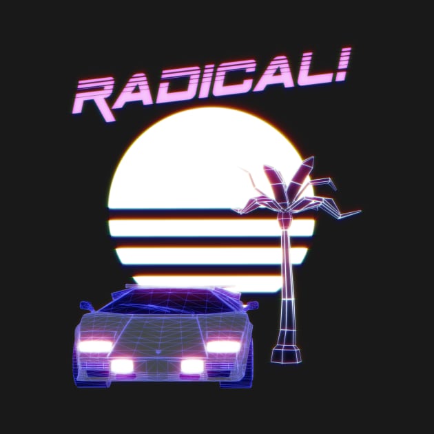 Totally Radical Synthwave Shirt by spiralrewind