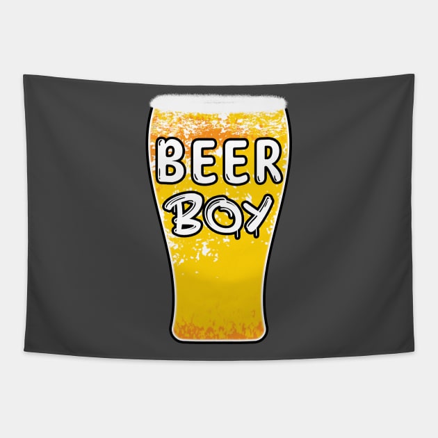 Beer Boy Glass Tapestry by 1Nine7Nine