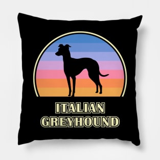 Italian Greyhound Vintage Sunset Dog Pillow