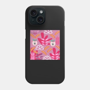 Apples and flowers in shades of pink Phone Case