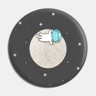 Cat On A Moon Pattern Pin