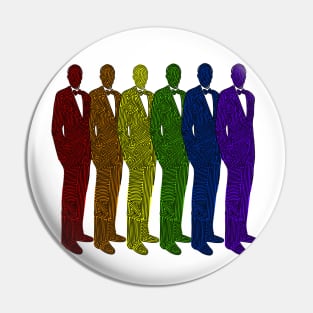 Swirly Rainbow Gentlemen Pin