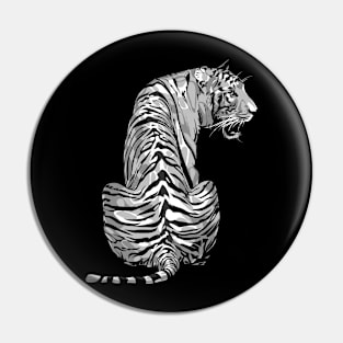 Chrome Tiger Pin