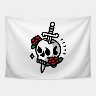 Death Flower Tattoo Tapestry