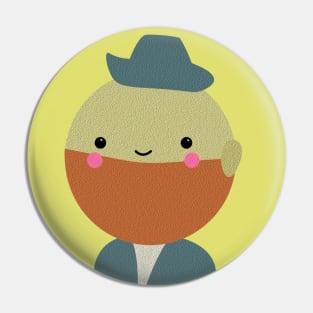 Van Gogh Self portrait with Felt Hat Pin