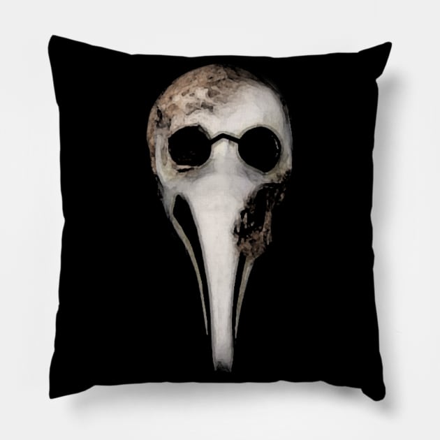 Skull Plague doctor Pillow by MrDelta