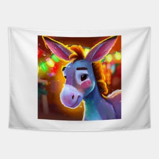 Cute Mule Drawing Tapestry