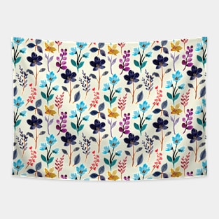 Colorful Flowers Delight Tapestry