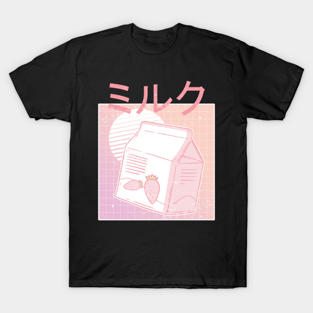 Milk Vaporwave Aesthetic Kawaii Soft Kawaii Clothes T Shirt