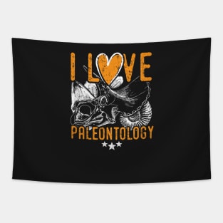 Paleontology tshirt saying I love paleontology - cool paleontologist gift ideas Tapestry