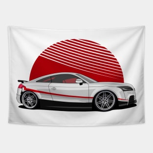 TT RS Silver with Red Line Tapestry