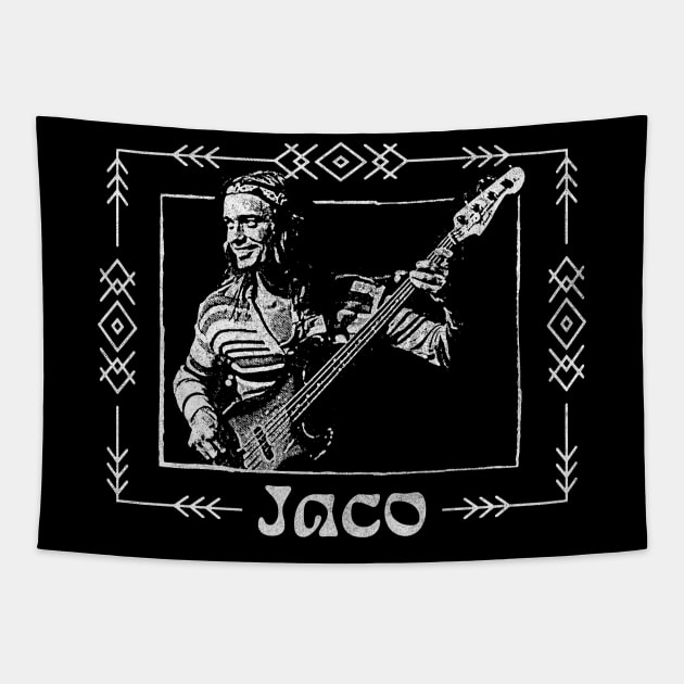 Jaco Pastorius /// Vintage Look Original Fan Art Tapestry by DankFutura