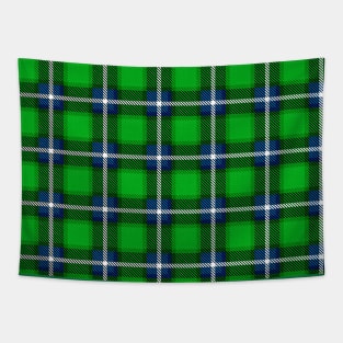 Scottish Tartan Blue and Green Tapestry