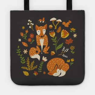 Foxes with Fall Foliage Tote