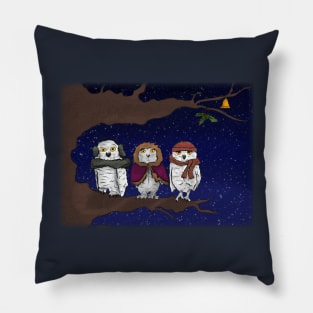 Owl Be Home For Christmas Pillow