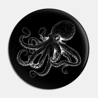 Fine octopus octopus illustration in white Pin
