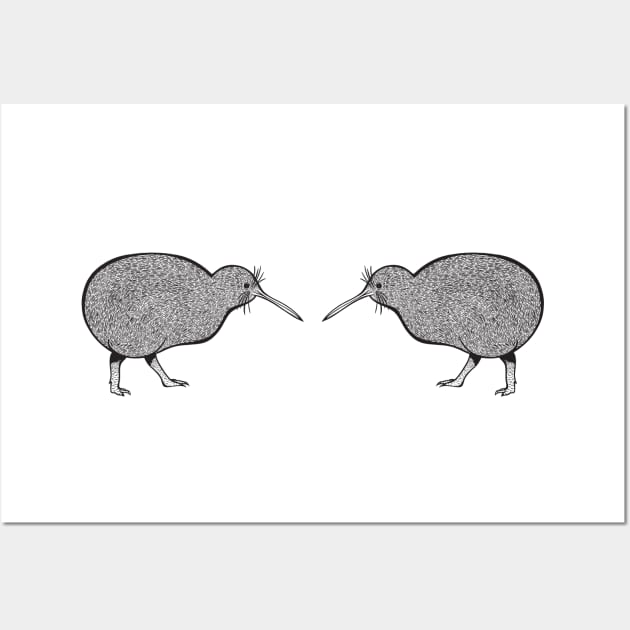 Kiwi Birds in Love - cute kiwi design - light colors - Kiwi Bird