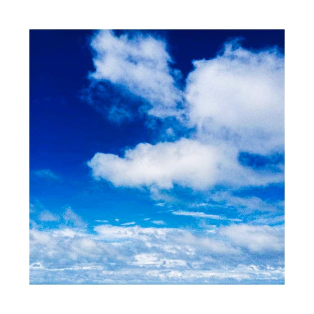 Blue sky cute clouds cumulus clouds by Breccia