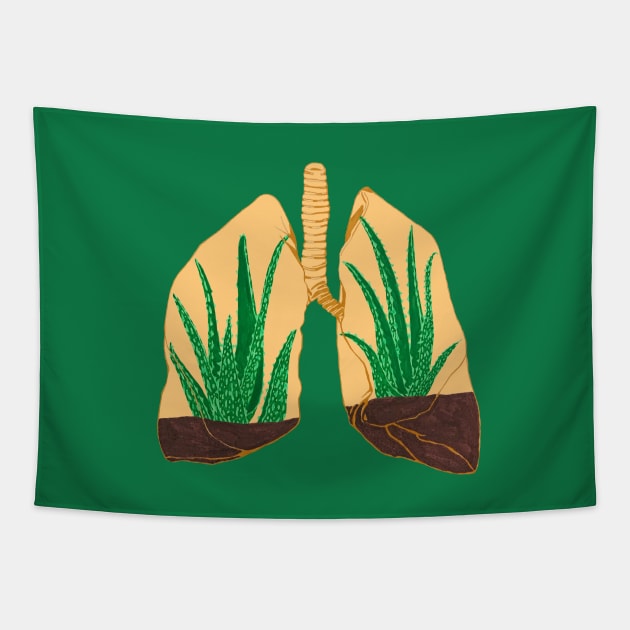 Lung Terrarium Tapestry by RaLiz