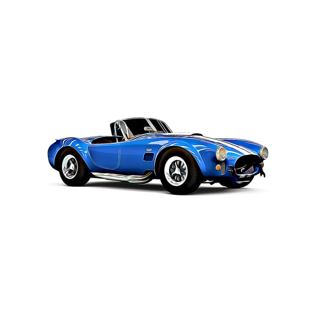 Shelby Cobra Cartoon by Auto-Prints