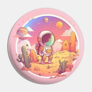 Cute Astronaut Cartoon Pin