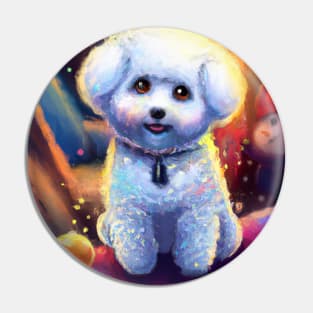 Cute Bichon Frisé Drawing Pin