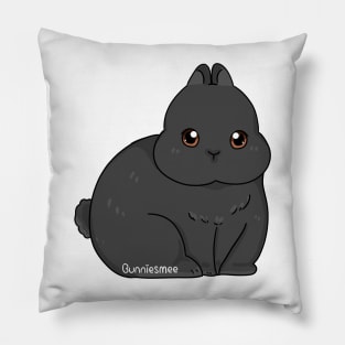 Netherland Dwarf Black Solid | Bunniesmee Pillow