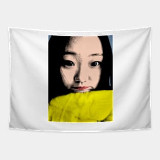 BEAUTIFUL FUNNY ASIAN GIRL POP ART COLOR Tapestry