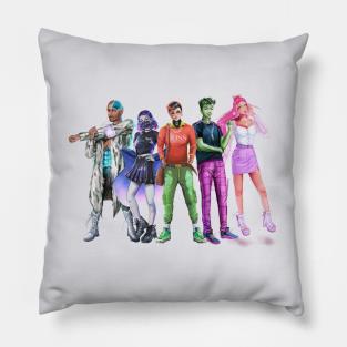 TT Teen titans final Pillow