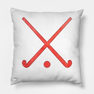 Field Hockey Red Pillow