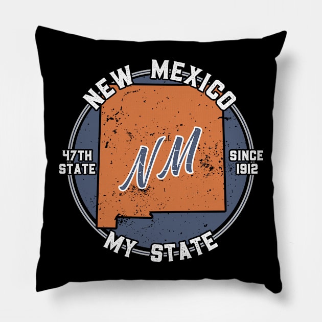 New Mexico My State Patriot State Tourist Gift Pillow by atomguy