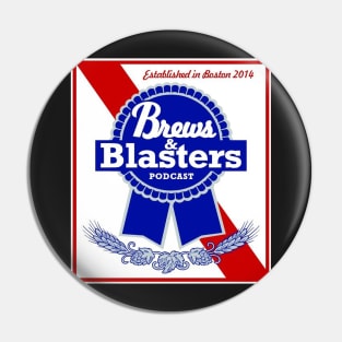 Brews and Blasters Label Pin