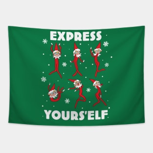 Floopy Dancing Christmas Elf - Express Yours'elf Tapestry