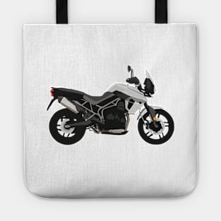 Motorcycle Triumph Tiger 800 XRx white Tote