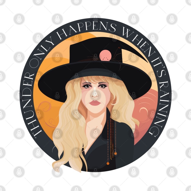 Thunder Only Happens When It's Raining - Stevie Nicks Fan Art by DankFutura