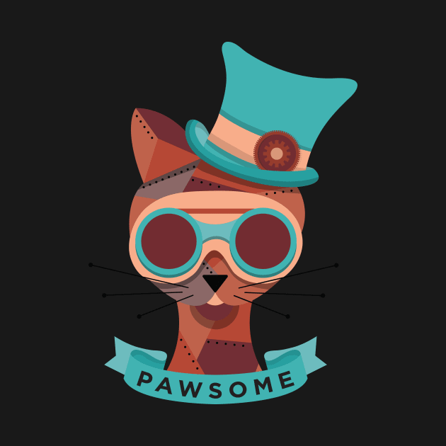 Pawsome t-shirt - metal gear cat - cute kitty shirt by OutfittersAve