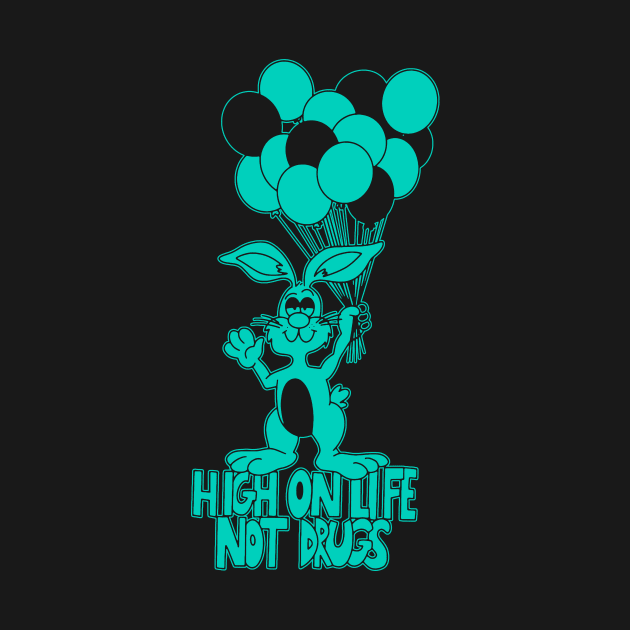 High On Life (One Color) - Retro Styled Design by sombreroinc