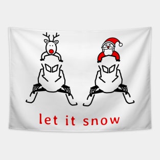 Let it snow mobile Tapestry