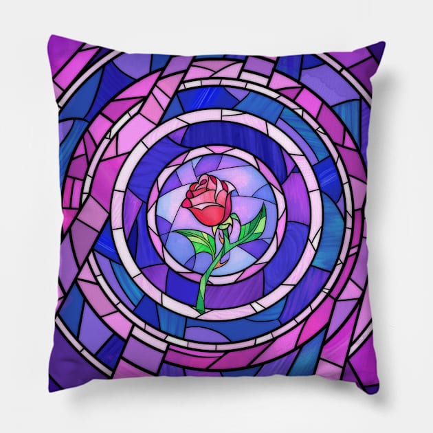 Rose-Tinted Glass Window Pillow by Ellador