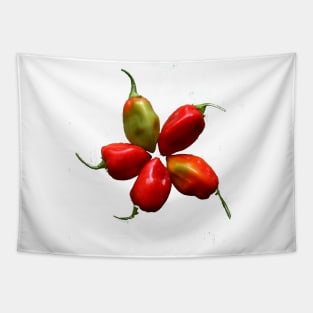 Five habanero peppers Tapestry