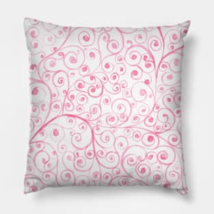 Swirls watercolor pattern Pillow