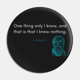 Socrates Quote Pin