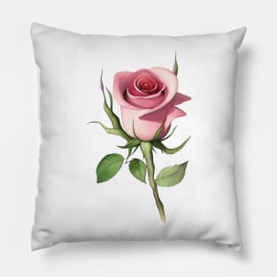 Large Pink Rose Pillow