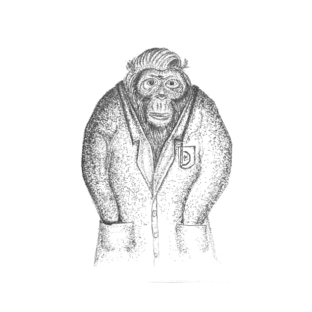 monkey pointillism design by erfandaardha