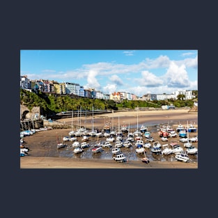 Waiting For the Tide In Tenby Harbour T-Shirt